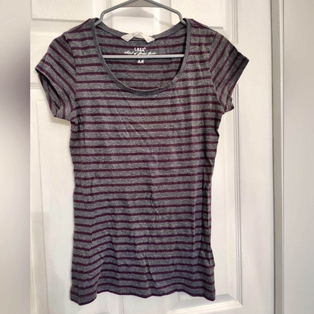 Women's striped fitted tee